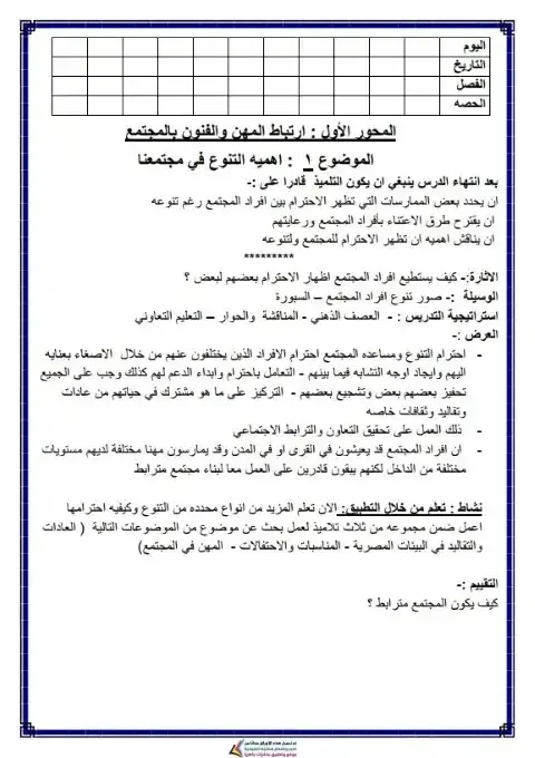 تحضير مهارات سادسة ابتدائي ترم اول 2026 مستر محمد يوسف