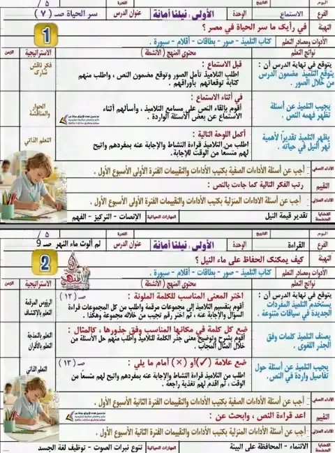 تحضير دروس اللغة العربية خامسة ابتدائي ترم اول كامل مس رانيا مصطفى