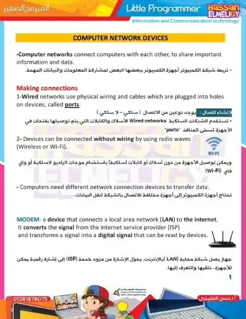 مذكرة تكنولوجيا لغات سادسة ابتدائي ترم اول 2026 مستر حسن المليجي