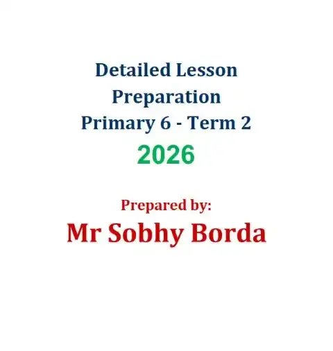 دفتر تحضير انجليزي سادسة ابتدائي الترم الثاني 2026 مستر صبحي برده