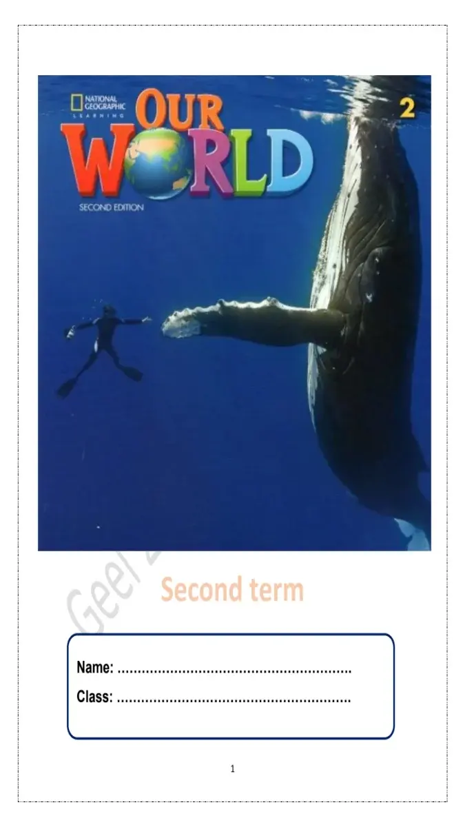 صورة مذكرة Our World لغة إنجليزية للصف الثاني الابتدائي الترم الثاني 2026 بصيغة PDF وجاهزة للتحميل والشرح