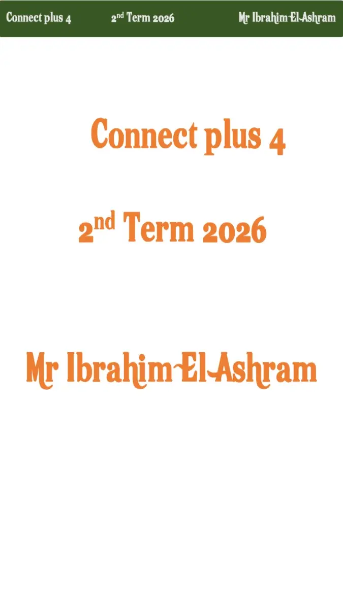 صورة لدفتر تحضير إلكتروني لمنهج Connect Plus 4 للصف الرابع الابتدائي الترم الثاني، بتنسيق PDF، يعرض تنظيمًا لخطط الدروس.