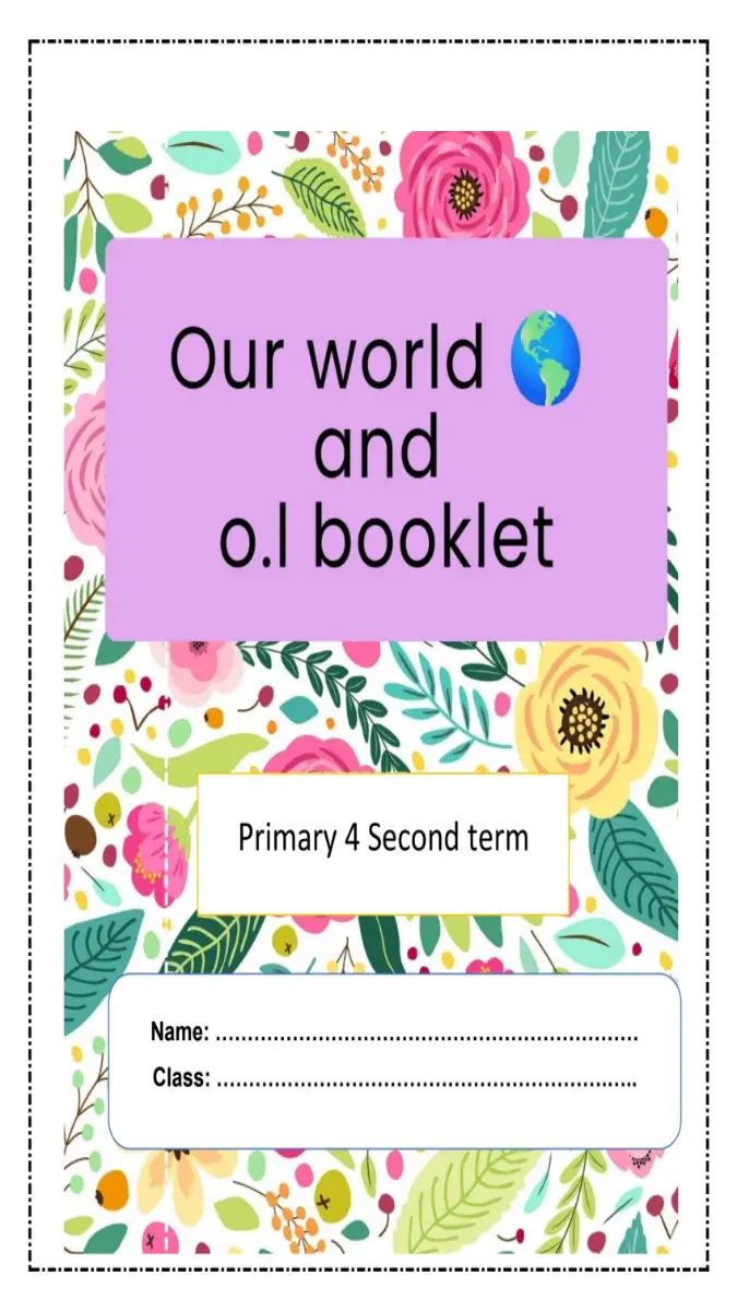 مذكرة شرح Our World 4 للصف الرابع الابتدائي الترم الثاني 2026 بصيغة PDF.