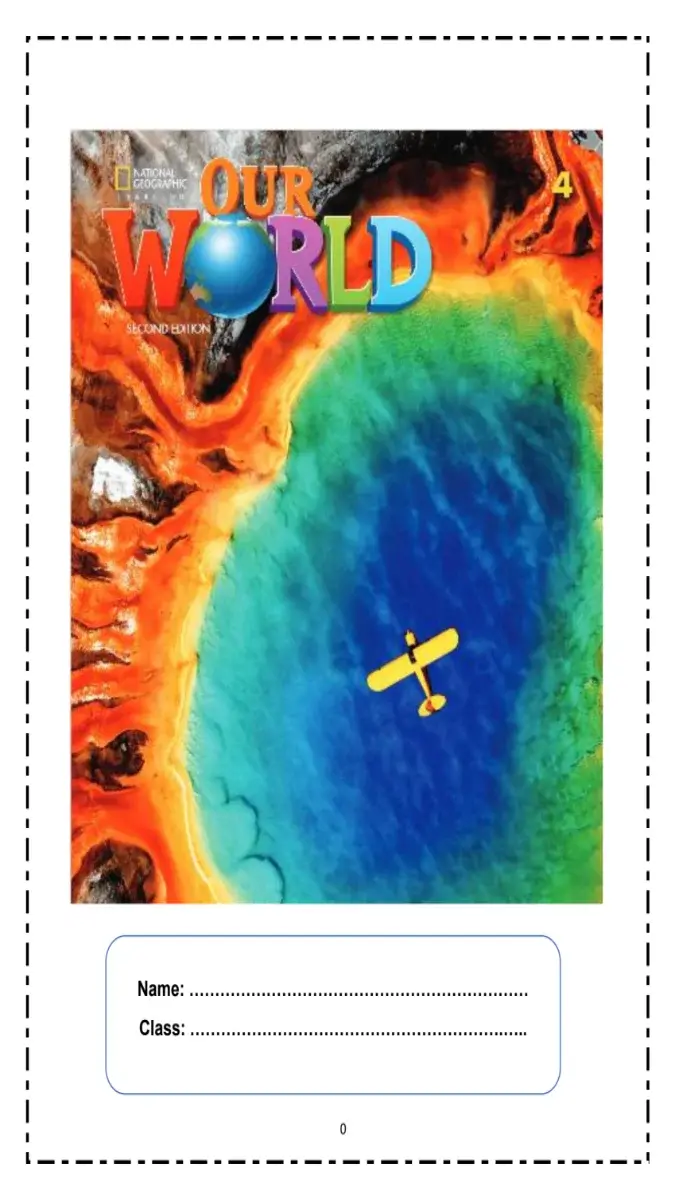 صورة غلاف مذكرة Our World 4 لغات للصف الرابع الابتدائي الترم الثاني 2026 PDF، تعرض محتوى شامل لمنهج اللغة الإنجليزية.