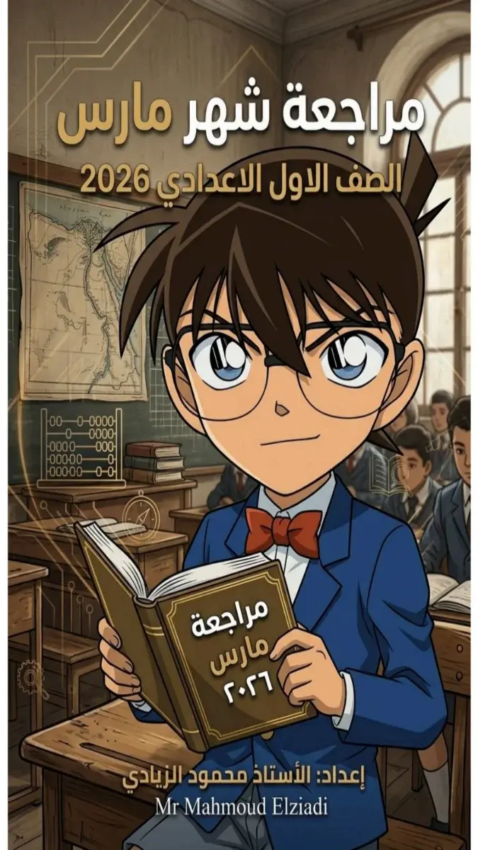 ملف PDF لمراجعة اللغة الإنجليزية لشهر مارس 2026 بالاجابات لطلاب الصف الأول الإعدادي