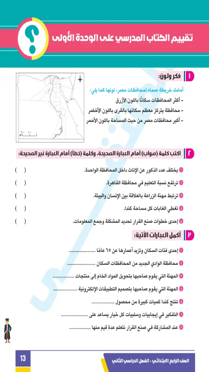 بنك أسئلة دراسات للصف الرابع الابتدائي الترم الثاني 2026 بصيغة PDF يظهر نماذج تدريبية شاملة.