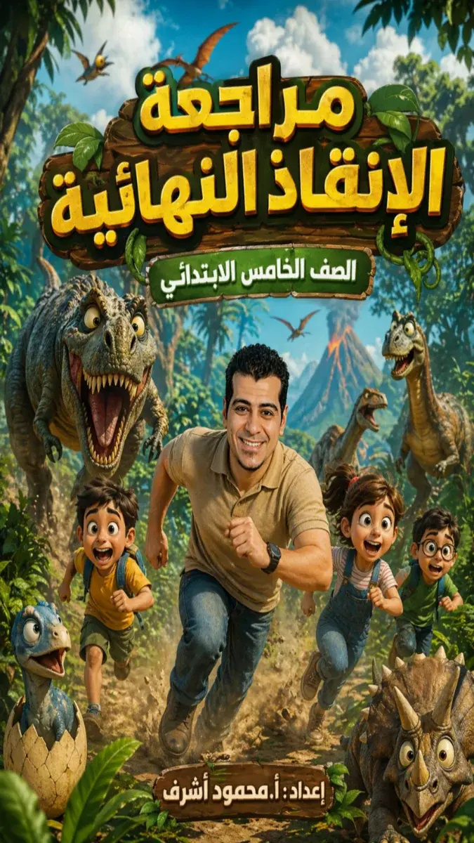 صورة غلاف ملخص منهج اللغة العربية للصف الخامس الابتدائي الترم الثاني 2026