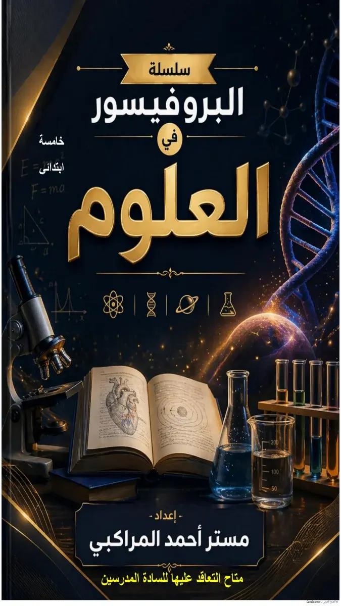 صورة غلاف مراجعة علوم للصف الخامس الابتدائي الترم الثاني 2026 بالاجابات