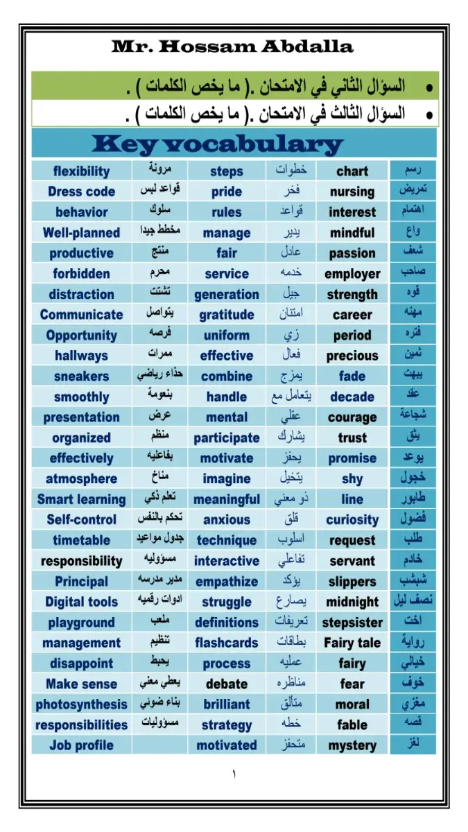 صورة غلاف مراجعة انجليزي للصف الثاني الاعدادي الترم الثاني 2026