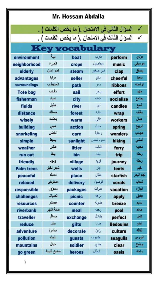 صورة غلاف مراجعة انجليزي للصف الرابع الابتدائي الترم الثاني 2026