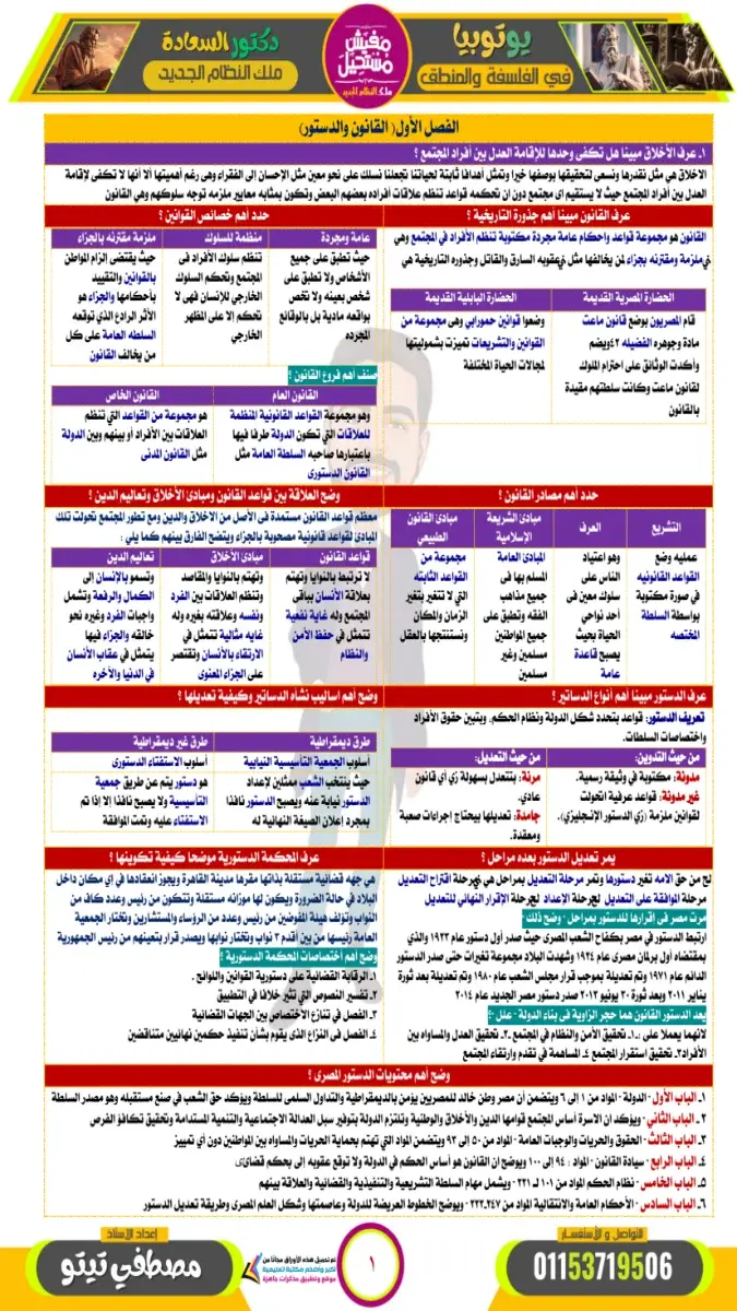 صورة غلاف مراجعة التربية الوطنية للصف الثالث الثانوي 2026