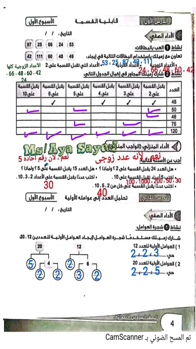 صورة غلاف حل تقييمات الرياضيات للصف السادس الابتدائي الترم الاول 2027
