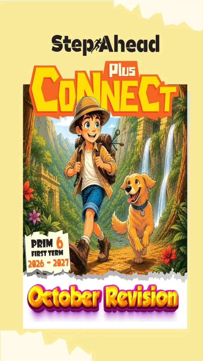صورة غلاف مراجعة امتحان Connect Plus 6 لشهر أكتوبر للصف السادس الابتدائي بالاجابات 2027