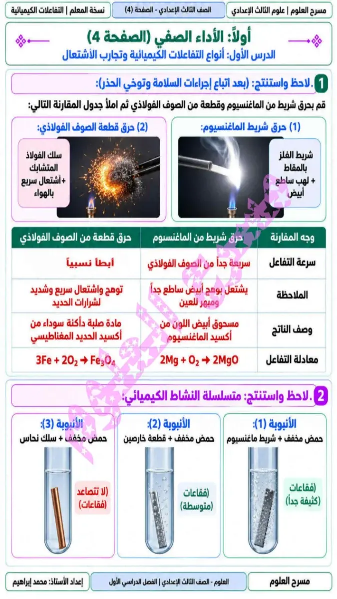 صورة غلاف حل كتاب تقييمات العلوم للصف الثالث الاعدادي الترم الاول 2027