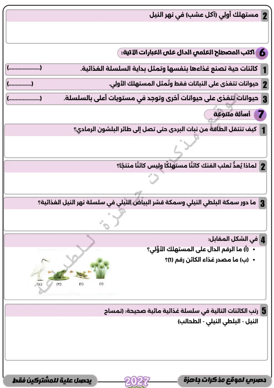 معاينة الصفحة 24 من امتحان على كل فصل علوم للصف السادس الابتدائي الترم الاول PDF 2027
