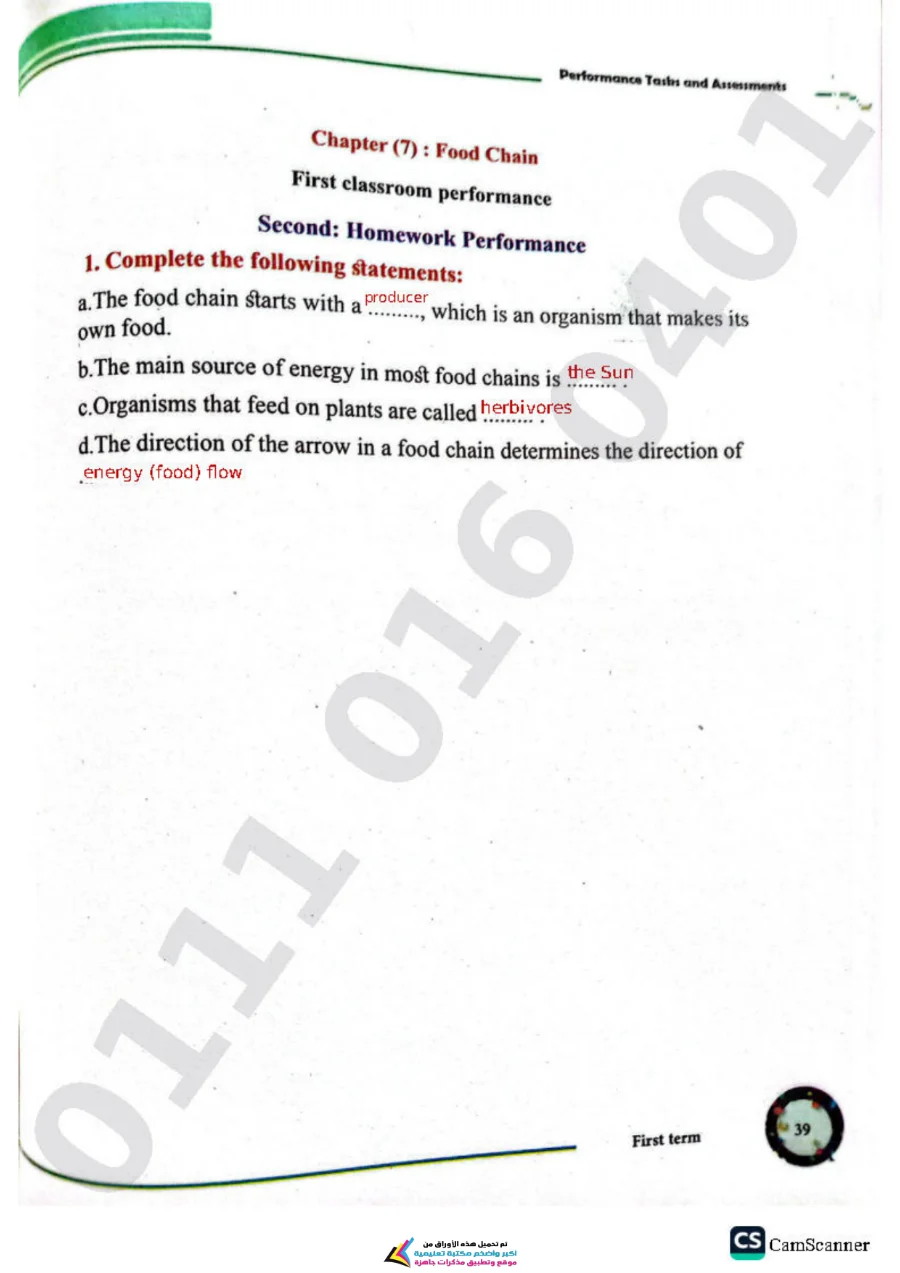 معاينة الصفحة 38 من حل كتاب التقييمات Science للصف السادس الابتدائي الترم الاول PDF 2027