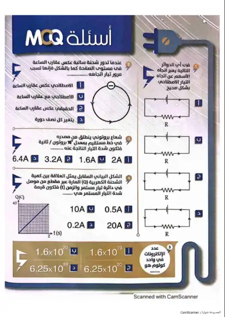 اهم اسئلة الفيزياء للصف الثالث الثانوي جريدة الجمهورية