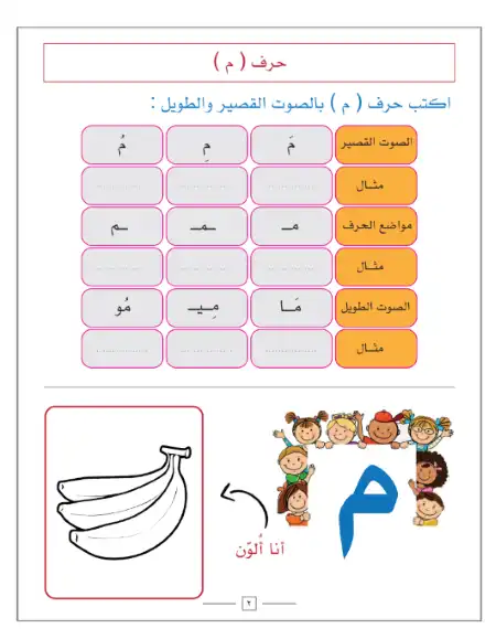 كتاب حرفي بقيمي يحتوي على اكثر من 100 ورقة عمل شاملة لتأسيس اللغة العربية للاطفال