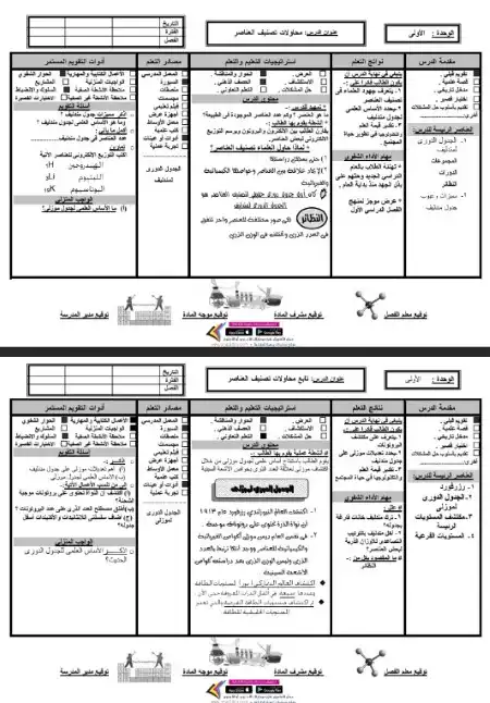 تحضير دروس علوم تانية اعدادي ترم اول