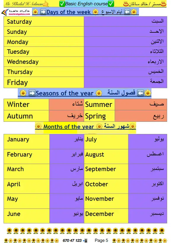 كورس تأسيس اللغة الانجليزية مستر خالد سالمان