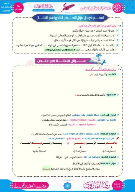 كيف تتعامل مع الورقة الامتحانية مستر رضا الفاروق 2023 للصف الثالث الثانوي PDF