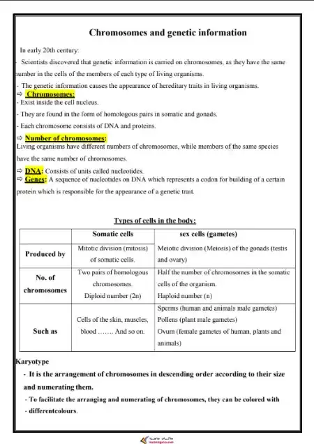 مذكرة بيولوجي لغات اولى ثانوي الترم الثاني بدون حقوق PDF