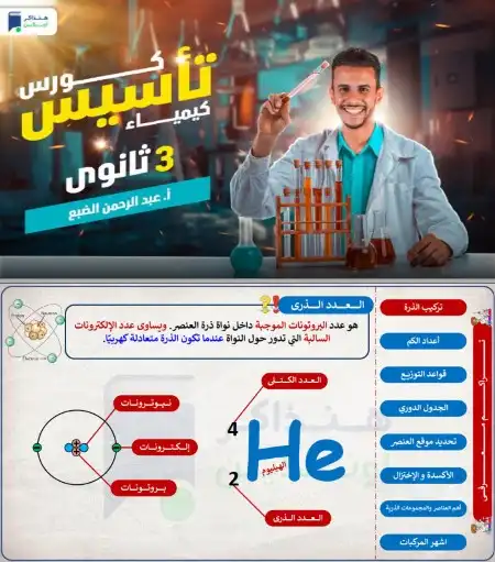 مذكرة تأسيس الكيمياء تالتة ثانوي منصة هنذاكر اونلاين