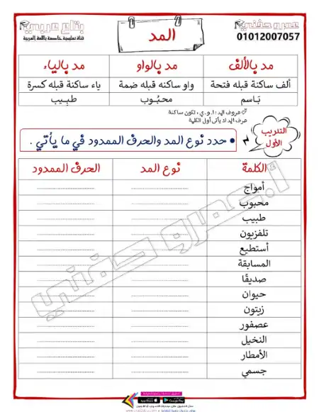 مذكرة تأسيس نحو للمرحلة الابتدائية - اعداد مستر عمرو حفني