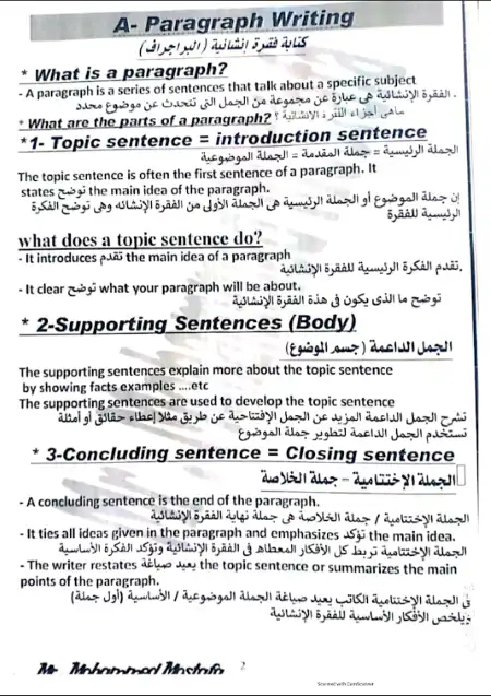 مراجعة اسكيلز في عشر ورقات لغة انجليزية للصف الثالث الثانوي
