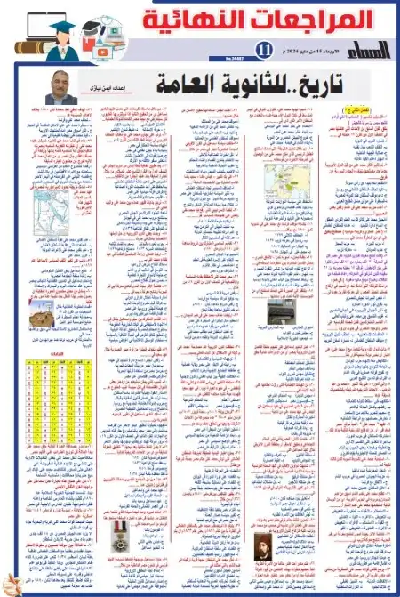 مراجعة تاريخ تالتة ثانوي الجمهورية الاربعاء 15 مايو 2024