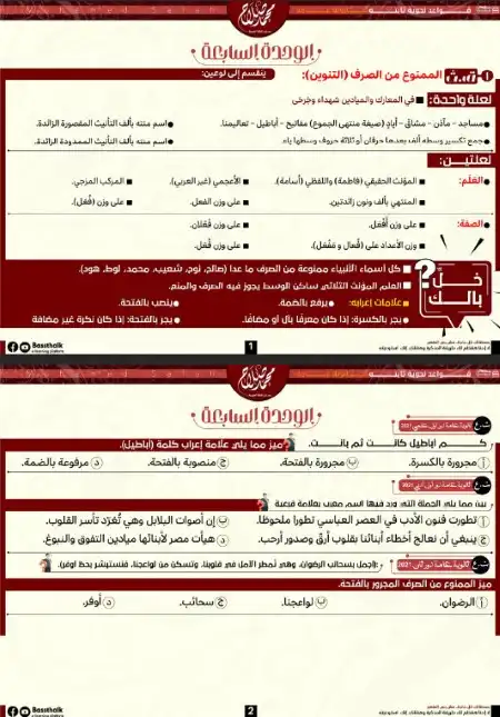 مراجعة الليلة الرابعة لغة عربية للصف الثالث الثانوي مستر محمد صلاح 2023 PDF