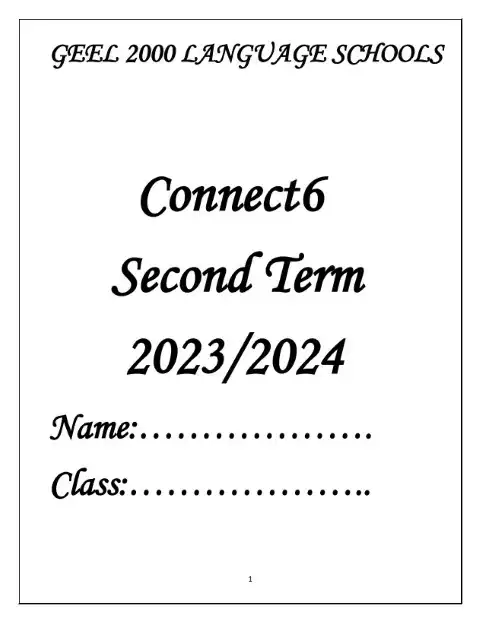 مراجعة انجليزي سادسة ابتدائي الترم الثاني 2024 مدرسة جيل 2000