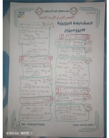 المختصر المفيد في الكيمياء العضوية كيمياء تالتة ثانوي - اعداد مستر سامح محروس مهني